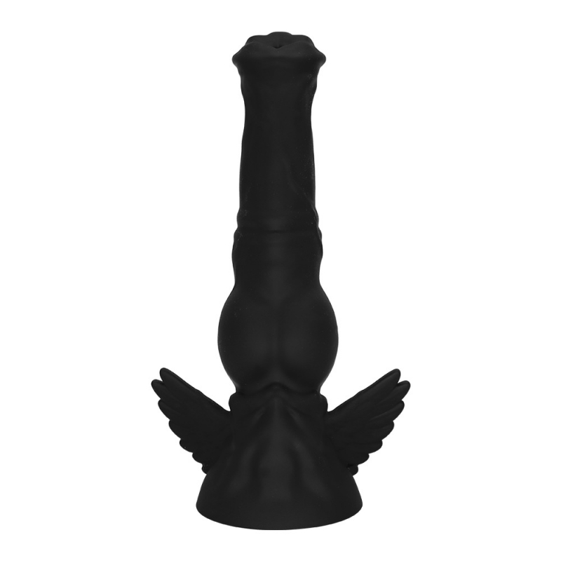 Фаллоимитатор на присоске "Vandersex" пегас с крыльями, черный 